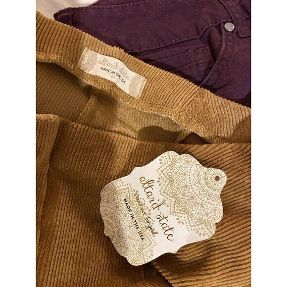 Altard State Sweatpants Womens Medium Brown Flared Soft Lounge Faux Corduroy NEW - Picture 8 of 8